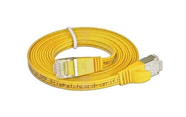 SLIM Slimpatchkabel Cat 6, STP, 0.25 m, Gelb