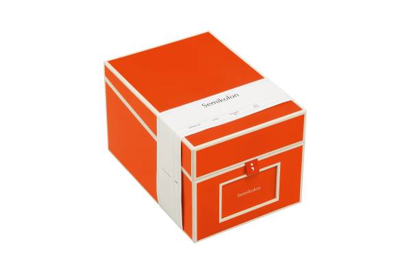 Fotobox orange 17.5x15.7x25.6cm bis 800 Fotos (10x15cm)