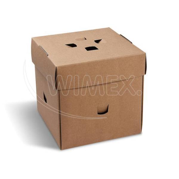 Burgerbox (PAP FSC Mix) faltbar fettdicht kraft 145 x 145 x 150 mm – 50 Stück