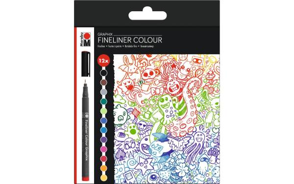 Marabu Fineliner COLOUR GRAPHIX, "DOODLE SUPREME", 12er