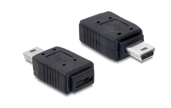 Delock USB 2.0 Adapter USB-MiniB Stecker – USB-MicroB Buchse