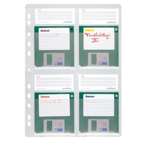 DURABLE Disketten-Hülle, für 4 x 3,5" Disketten, DIN A4
