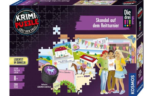 Kosmos Krimi-Puzzle Die drei !!! – Reitturnier