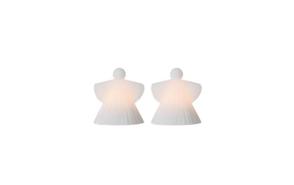 Sirius Tischdeko Asta, Ø 9.2 x H 10 cm, 2er Set, Weiss