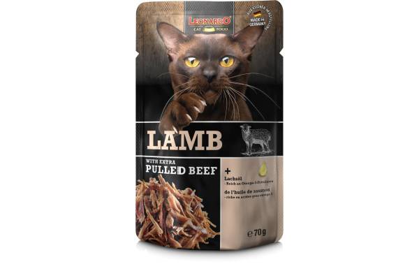 Leonardo Cat Food Nassfutter Kalb &amp; Pulled Beef, 70 g