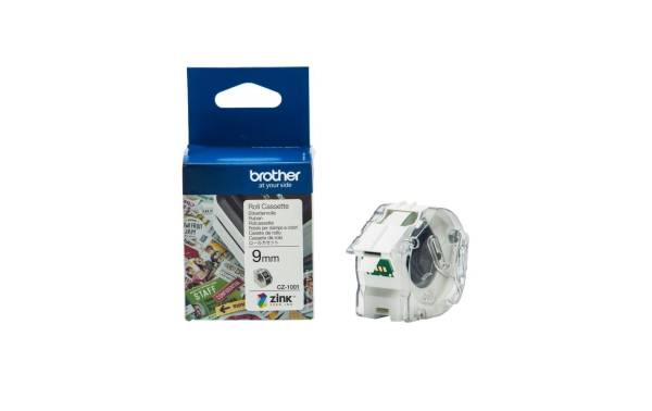 Colour Paper Tape 9mm/5m VC-500W Compact Label Printer BROTHER CZ-1001