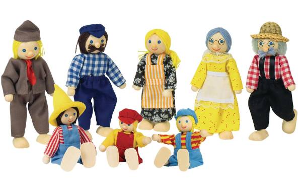 Goki Biege Puppe Bauernfamilie 2