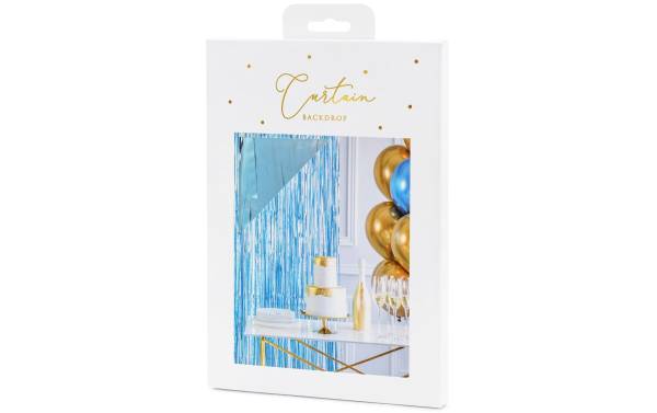 Partydeco Partyaccessoire Vorhang 90 x 250 cm, Hellblau
