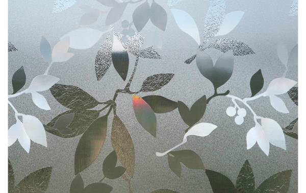 Hubatka Fensterfolie Blätter 92 x 150 cm, Grau/Grün