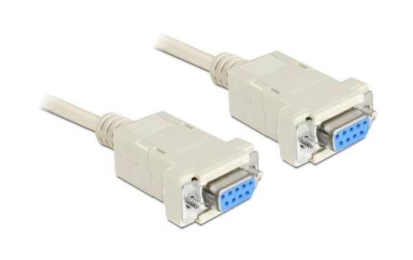 Delock Anschlusskabel RS-232 – RS-232 DB9 (f-f) Nullmodem 3 m