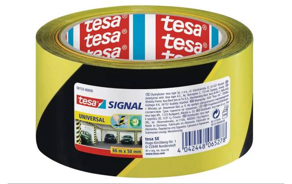 tesa Signal Markierungs- und Warnklebeband Universal, gelb/