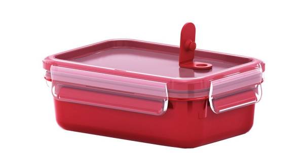 emsa Mikrowellendose CLIP & MICRO, 0,80 Liter, rot