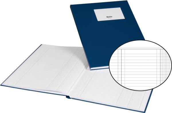 Geschäftsbuch A4 blau, liniert 80 Blatt BIELLA 60948005U