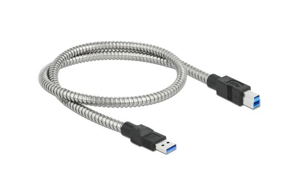 Delock USB 3.1-Kabel Metalmantel USB A – USB B 0.5 m