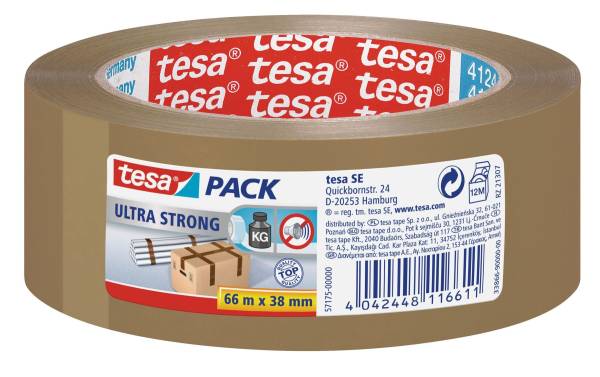 Tesapack ultra strong 38mmx66m braun, reissfest TESA 571750000