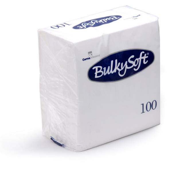 Servietten Bulkysoft 2-lagig, 1/4 Falz weiss 33x33cm -2000 Stück