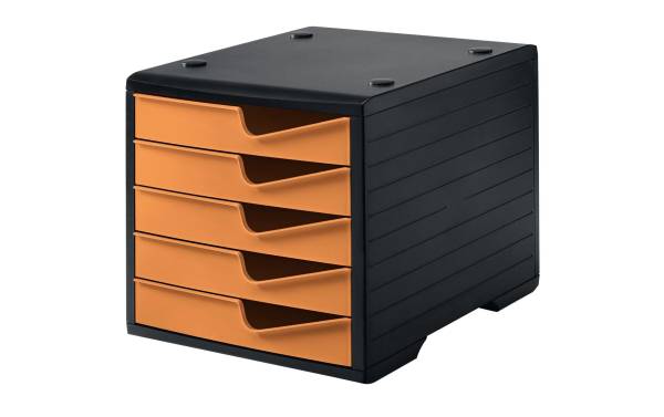 styroswingbox mit 5 Schubl. apricot/Gehäuse schwarz STYRO 275843041