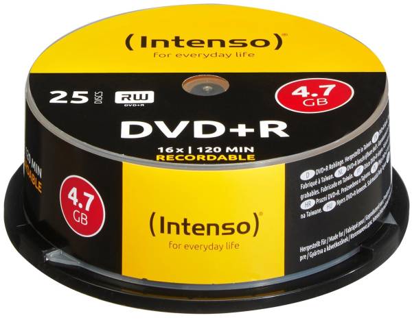 DVD+R Cake Box 4.7GB 16x 25 Pcs INTENSO 4111154