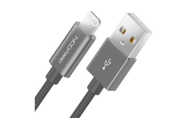 deleyCON USB 2.0-Kabel USB A – Lightning 2 m