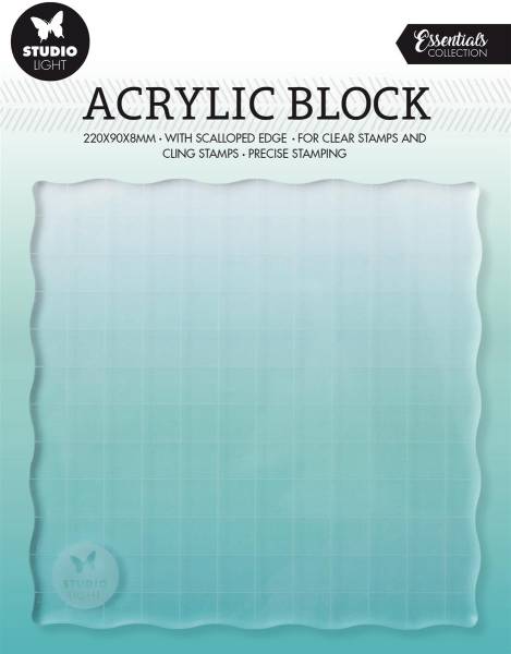 SIZZIX Acryl-Stempelblock 12x12x0.8cm ASB04