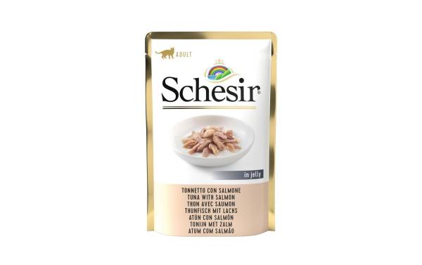 Schesir Nassfutter Thunfisch &amp; Lachs in Gelée, 85 g