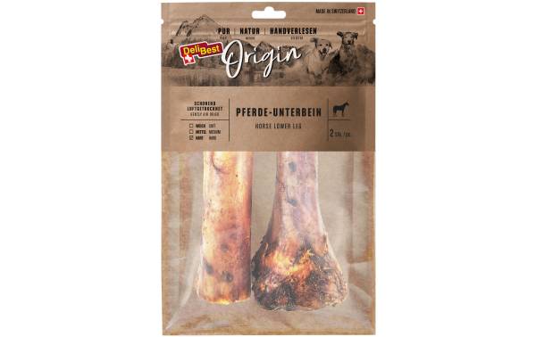 DeliBest Kausnack Origin Pferde-Unterbein kurz ca. 15 cm, 2 Stk.