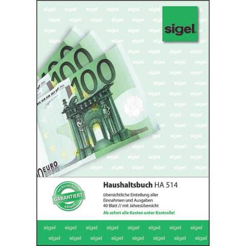 sigel Formularbuch "Haushaltsbuch", A5, 40 Blatt