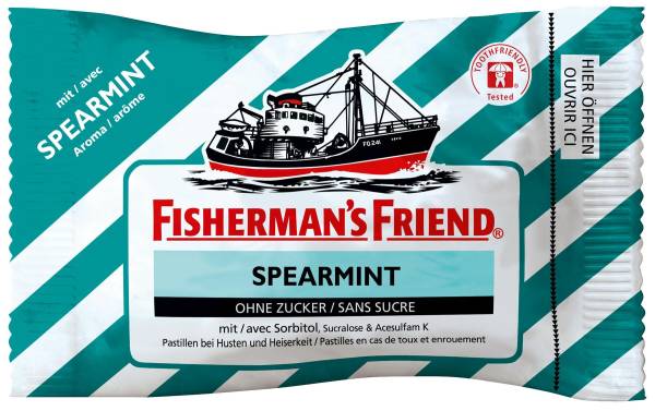 Fisherman&#039;s Bonbons Spearmint ohne Zucker 25 g