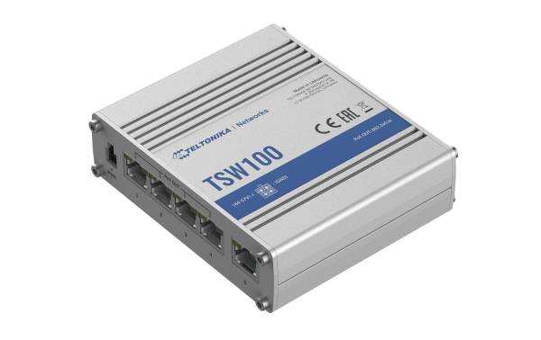 Teltonika Rail PoE+ Switch TSW100 5 Port