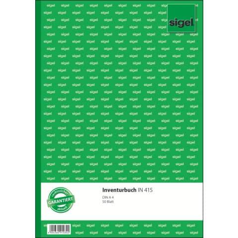 sigel Formularbuch "Inventurbuch", A4, 50 Blatt