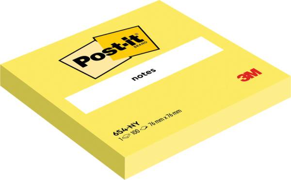 Post-it Haftnotizen, 76 x 76 mm, neongelb