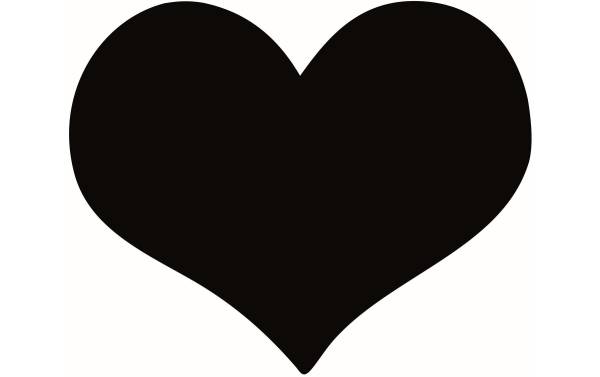 Kreidetafel HEART schwarz 30x36x0.3cm SECURIT FB-HEART
