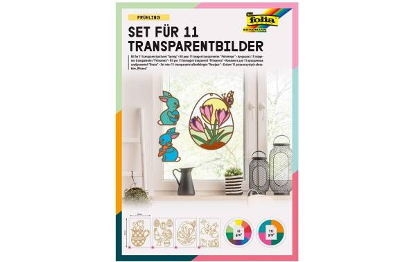 folia Fensterbilder-Bastelset "Frühling", 250 x 350 mm