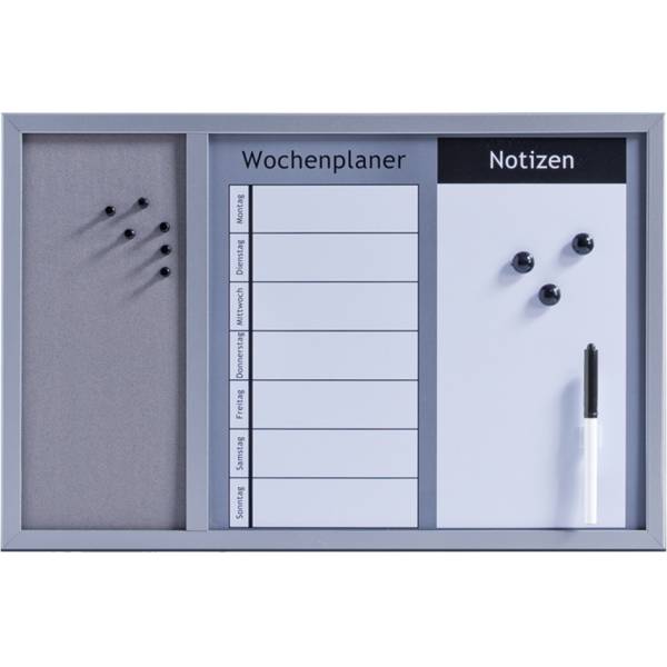 ZELLER Kombitafel 3in1 60×40 cm 11553 grau