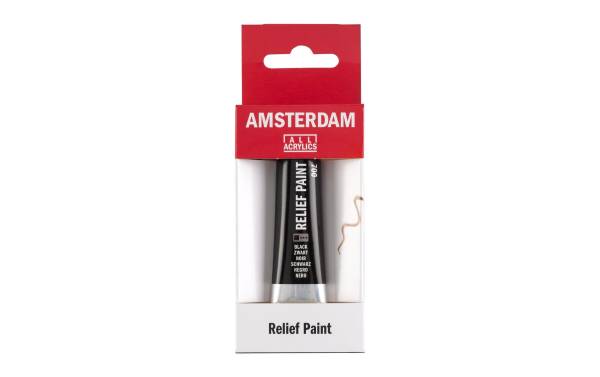 Amsterdam Acrylfarbe Reliefpaint 700, 20 ml, Schwarz