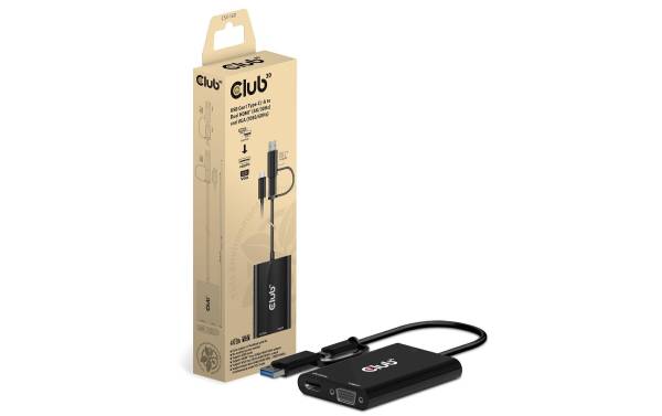 Club 3D Adapterkabel CSV-1611 USB 3.0/USB Type-C – HDMI/VGA