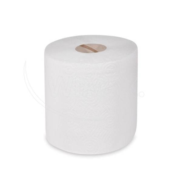 Putztuchrolle (PAP) 2-lagig geprägt weiß 17cm 19cm x 100m – 6 Stück
