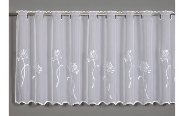 Gardinia Tagvorhang mit Schlaufe Pusteblume 140 x 48 cm, Weiss