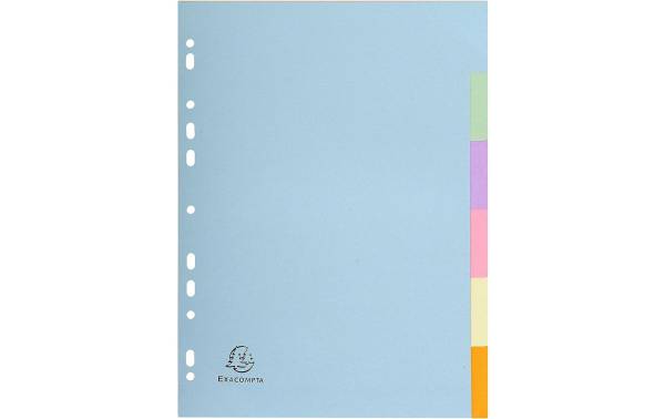 EXACOMPTA Karton-Register, DIN A4, 6-teilig