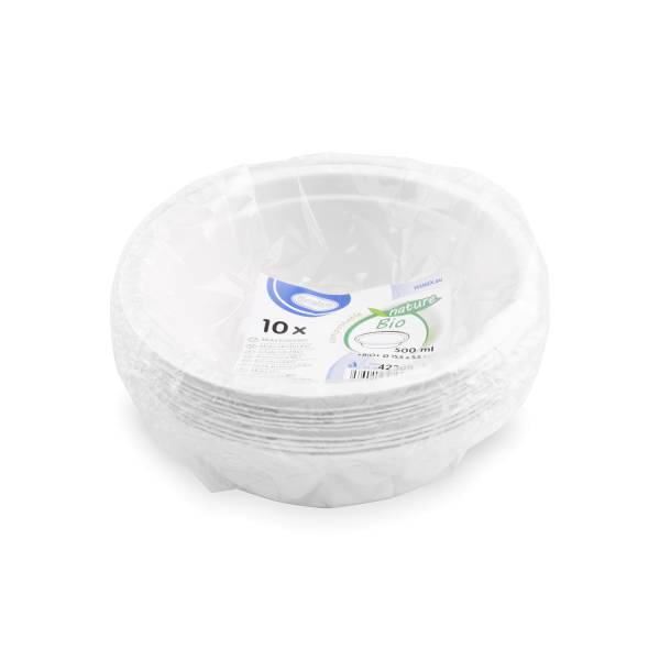 Schale Zuckerrohr-Bagasse 155mm 500ml – 10 Stück