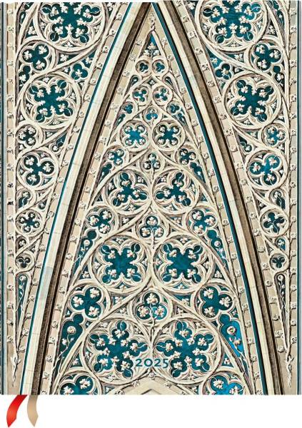 PAPERBLANKS Agenda Mailänder Dom HC 2025 DHD6061 1W/2S HOR SC DE 17.5×22.5cm