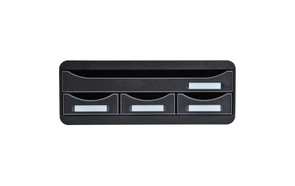 EXACOMPTA Schubladenbox TOOLBOX MINI, 4 Schübe, schwarz