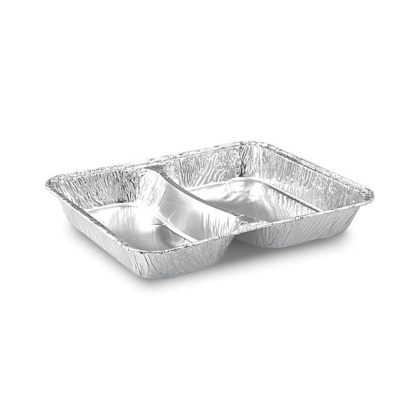 Menü-Schale (ALU) 2-geteilt 227 x 177 x 30 mm 810ml – 100 Stück