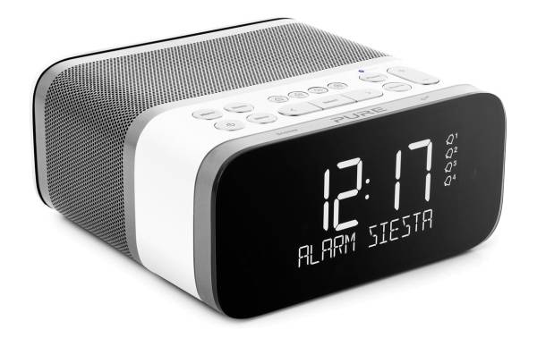 Pure Siesta S6 FM/DAB+/BT Clock Radio - polar white