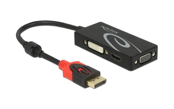 Delock Adapter 4K DisplayPort – HDMI/DVI-I/VGA