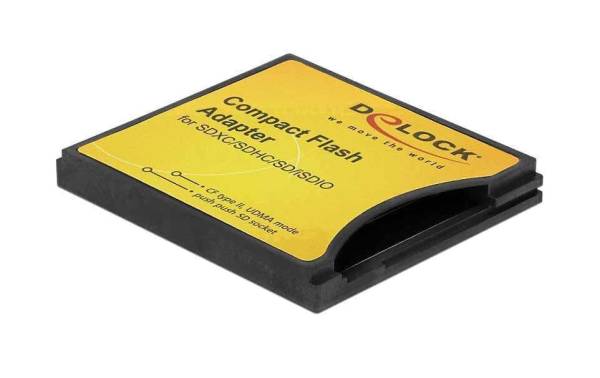 Delock CF-Adapter Compact Flash Typ II für SD/SDHC/SDXC/MMC-Karten