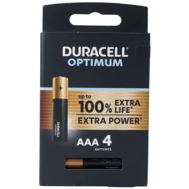 Batterie Optimum AAA, LR03, 1.5V 4 Stück DURACELL 4-137516