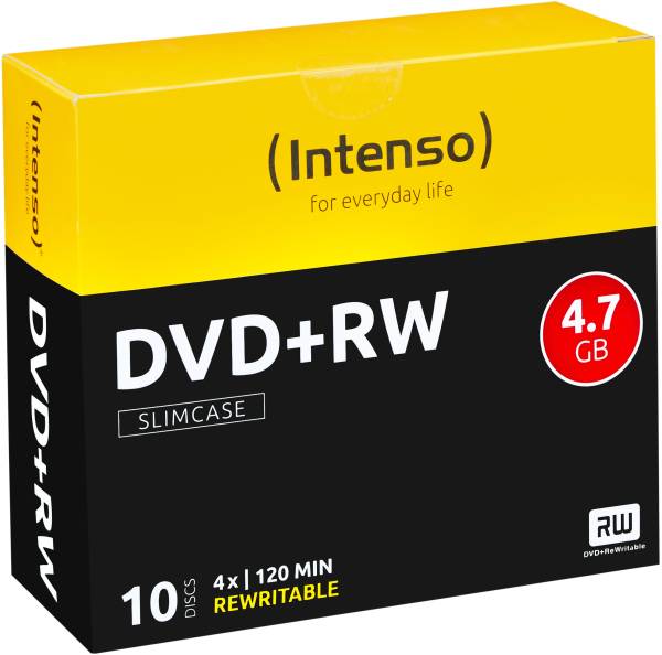 DVD+RW Slim 4.7GB 4x 10 Pcs INTENSO 4211632