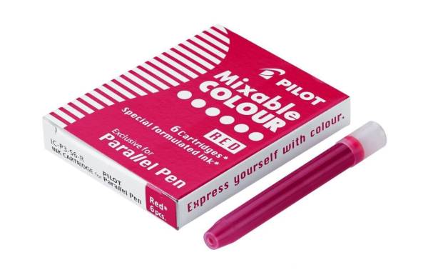 PILOT Tintenpatronen für Füllhalter Parallel Pen, rot