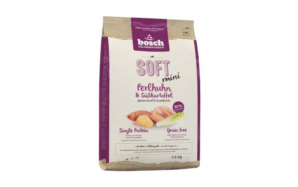 Bosch Tiernahrung Soft Adult Mini, Perlhuhn &amp; Süsskartoffel, 2.5 kg